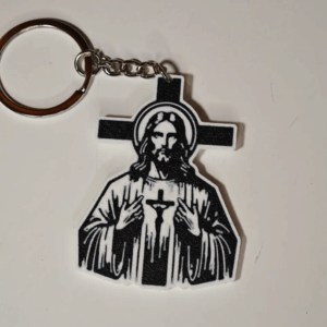 Chaveiro Sagrado Coração de Jesus em Impressão 3D