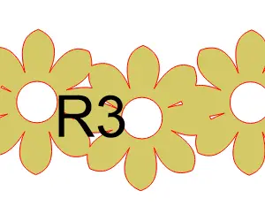 Régua Falso Barrado R3 Decorativo em MDF 3mm - 49x9,7cm