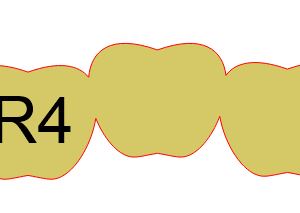 Régua Falso Barrado R4 Decorativo em MDF 3mm - 49x9,7cm