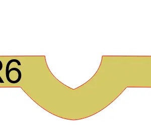 Régua Falso Barrado R6 Decorativo em MDF 3mm - 49x9,7cm
