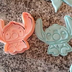 Cortador de biscoitos Lilo e Stitch + carimbo