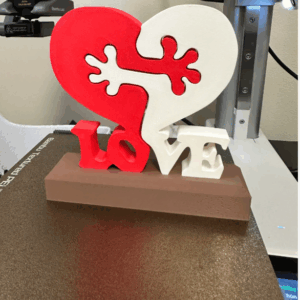 Escultura 3D Coração Love Quebra-Cabeça