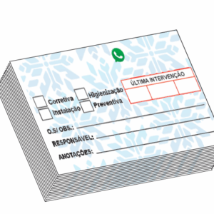 500 Adesivos Person. Manutenção Ar Condicionado 4cmx7cm Diversos Personalizado