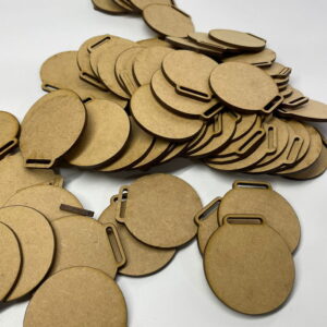 Kit 20 Medalhas Redondas em MDF Cru - 5cm (Prontas para Personalizar)